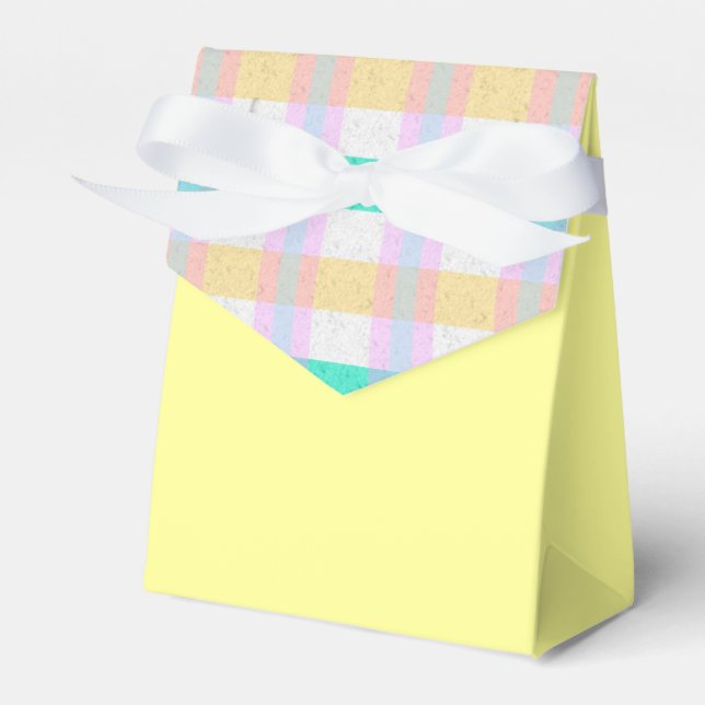 Ballotins Motif Plaid violet rose jaune bleu turquoise (Verso)