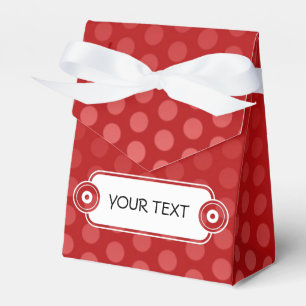 Ballotins Motif - points rouges - bouton blanc + votre texte