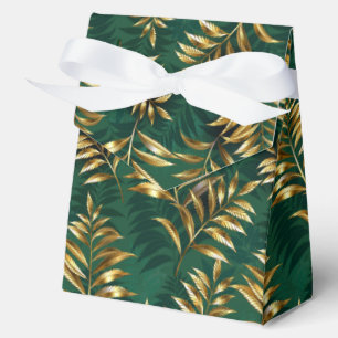 Ballotins Motif sans couture avec des fougères dorées