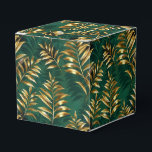 Ballotins Motif sans couture avec des fougères dorées<br><div class="desc">Motif sans couture d'or,  de bijoux,  de branches de fougères brillantes et de feuilles sur fond vert,  boisé et texturé. Fougère dorée.</div>