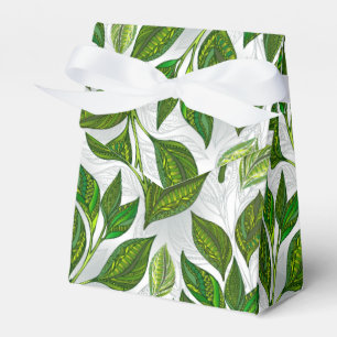 Ballotins Motif sans couture avec Feuilles de thé vert