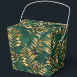 Ballotins Motif sans couture avec fougères dorées<br><div class="desc">Motif sans couture d'or,  bijoux,  branches de fougères brillantes et feuilles sur fond vert,  forestier et texturé. Fougère dorée.</div>