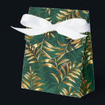 Ballotins Motif sans couture avec fougères dorées<br><div class="desc">Motif sans couture d'or,  bijoux,  branches de fougères brillantes et feuilles sur fond vert,  boisé et texturé. Fougère dorée.</div>