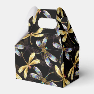 Ballotins Motif sans couture avec libellules d'or