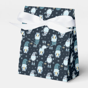 Ballotins motif scandinave bleu de Noël sans couture