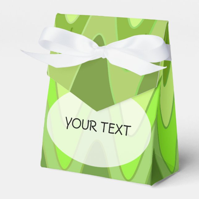 Ballotins Motif - sinus zigzag vert + votre texte (Verso)