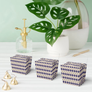 Ballotins Motif tribal diamant bleu navie