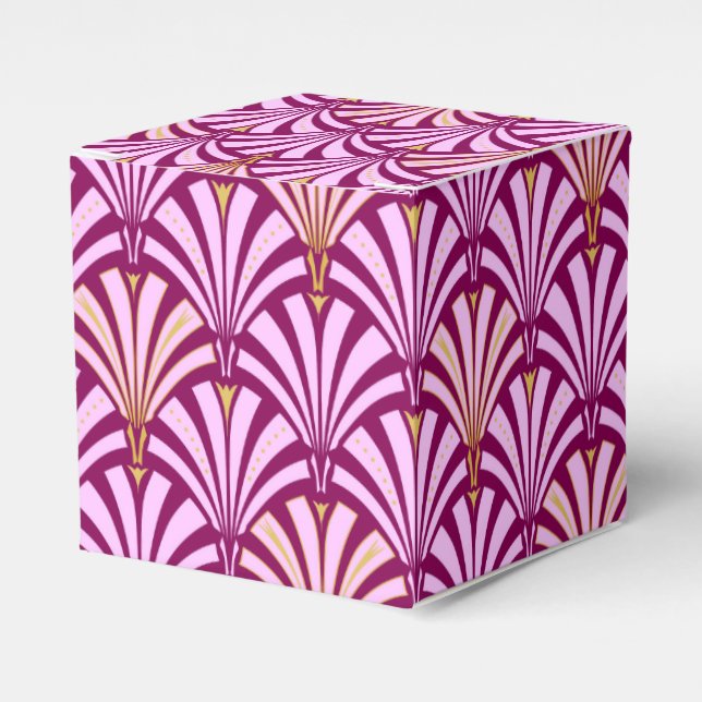 Ballotins Motif ventilateur Art déco - orchidée et violet (Verso)