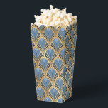Ballotins Motif vintage Art déco bleu élégant or<br><div class="desc">Les boîtes de pop-corn en faveur de Motif vintage Art déco bleu élégant or présentent un motif art déco élégant en bleu et or. Parfait pour les fêtes, les événements, les mariages, les anniversaires, Noël, la fête des mères, la fête des pères, les vacances et les cadeaux d'entreprise, Créé par...</div>