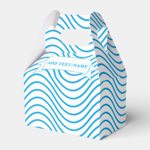 Ballotins Motif Wave Blanc Et Bleu Personnalisé