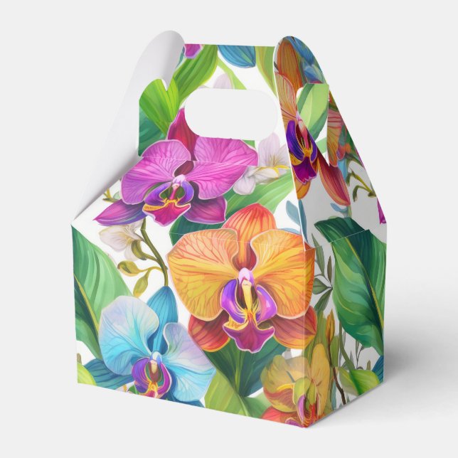 Ballotins motifs d'orchidées tropicales (Verso)