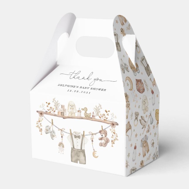 Ballotins Muet Boho Nursery Vêtements Jouets Baby shower gar (Arrière)