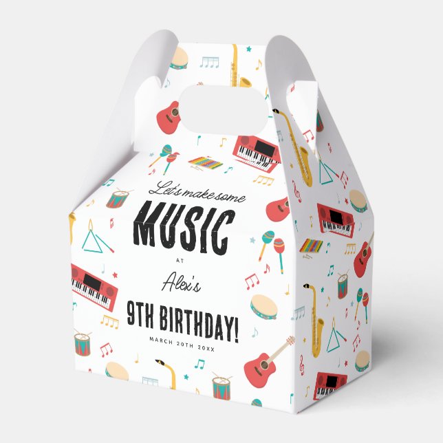 Ballotins Musical Instruments Music Theme Birthday Party (Verso)