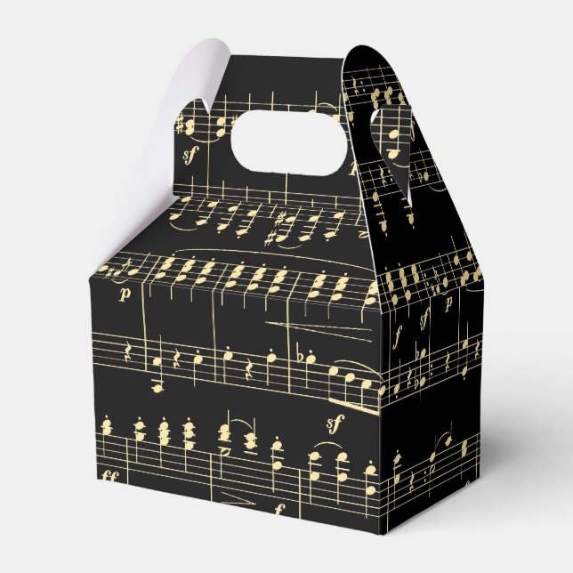 Ballotins Musique d'or en noir (Verso)