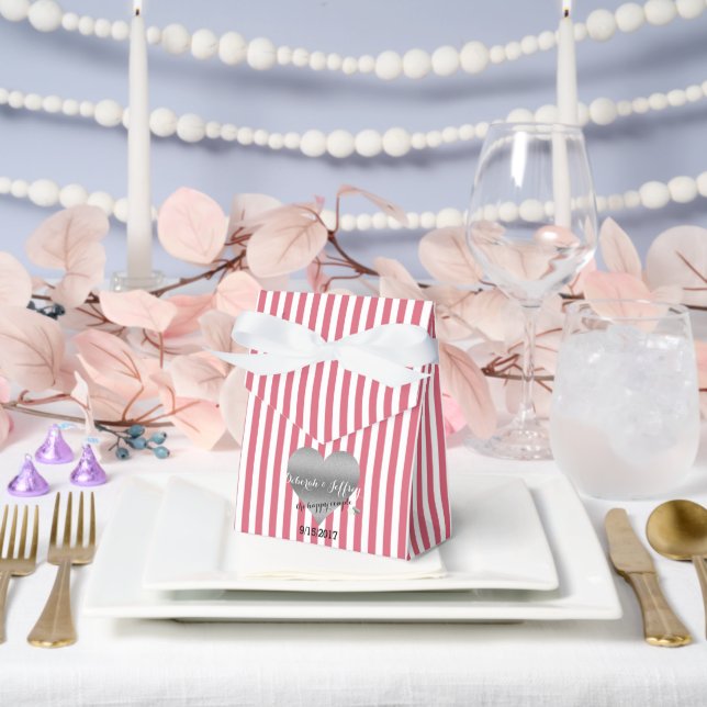 Ballotins Nantucket Boxes Rouge Et Blanc Parti Favoriser (Mariage)