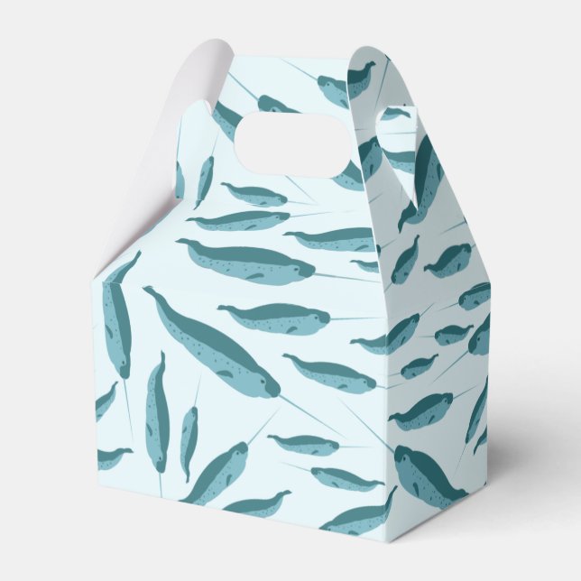 Ballotins Narwhal dans le Motif de l'océan bleu (Verso)