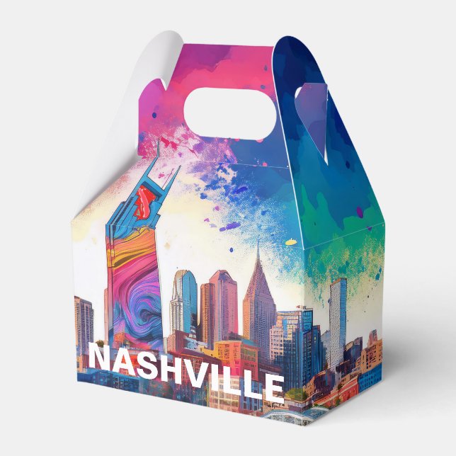 Ballotins Nashville Skyline Art Abstrait (Verso)
