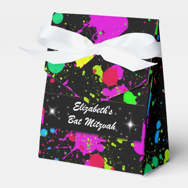 Ballotins Neon, Faux Glow in the Dark, Bat mitzvah, Custom (Verso)