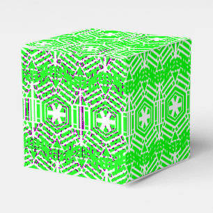 Ballotins néon vert blanc fête motif Noël