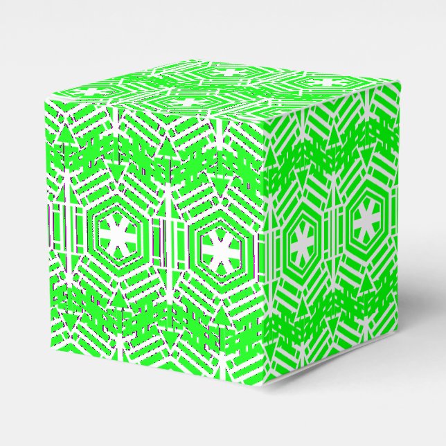Ballotins néon vert blanc fête motif Noël (Verso)