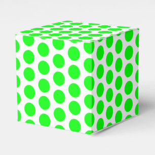 Ballotins neon vert blanc neige flocons, cadeau pois