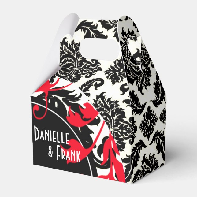 Ballotins Neopolitan Damask Paisley | noir rouge blanc (Verso)