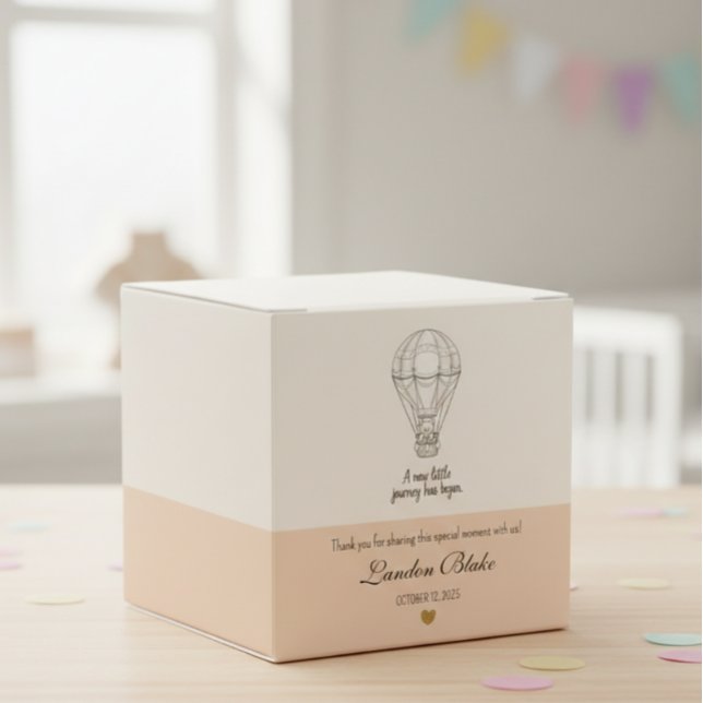 Ballotins Neutral Gift Boxes for Baby Shower, Elegant (Créateur téléchargé)