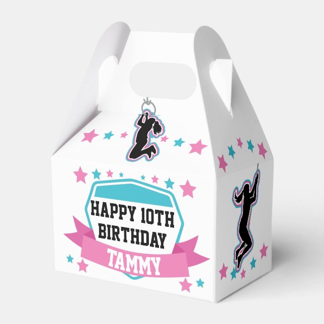 Ballotins Ninja Warrior Girls Birthday Favour Box (Verso)