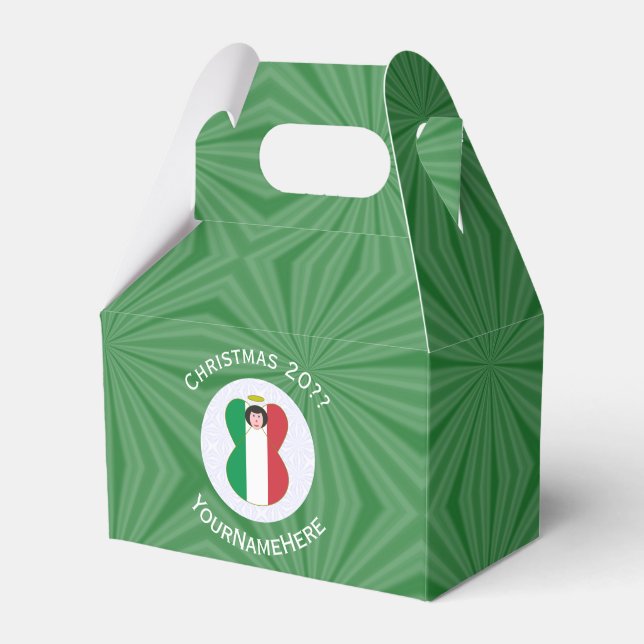 Ballotins Noël Ange Pignon Drapeau Italien (Verso)
