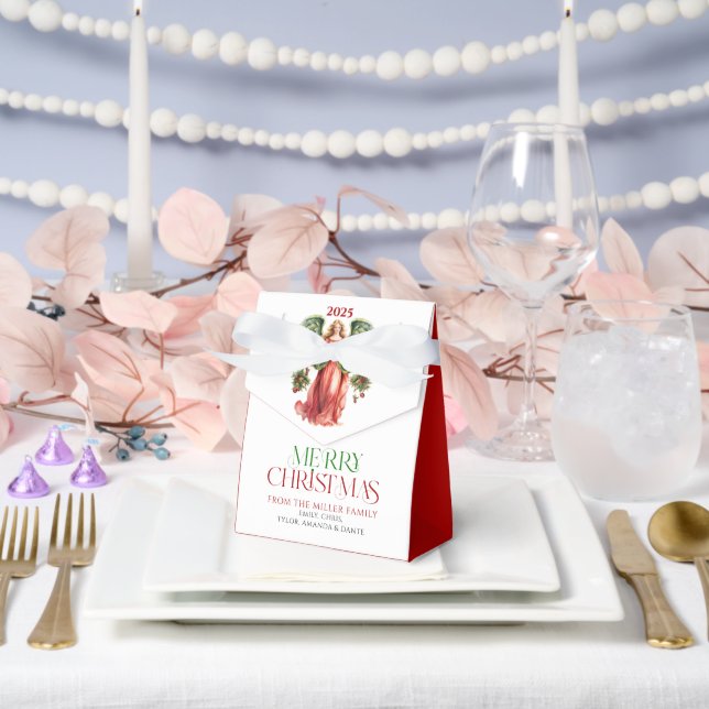 Ballotins Noël Angel Joyeux Noël Festif Typographie (Mariage)