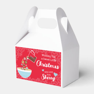 Ballotins Noël boîte de gâterie de biscuits personnalisés
