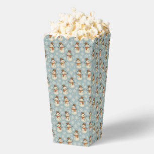 Ballotins Noël bonhomme de neige et flocons de neige bleus v