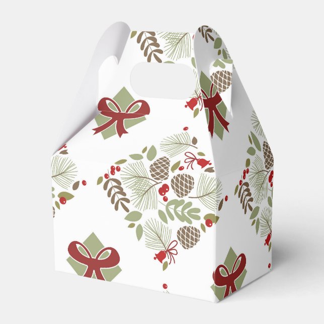 Ballotins Noël, élégant, hiver. Boîte cadeau (Arrière)