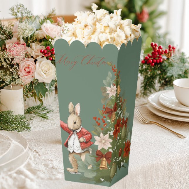 Ballotins Noël floral élégant rouge et vert (Créateur téléchargé)