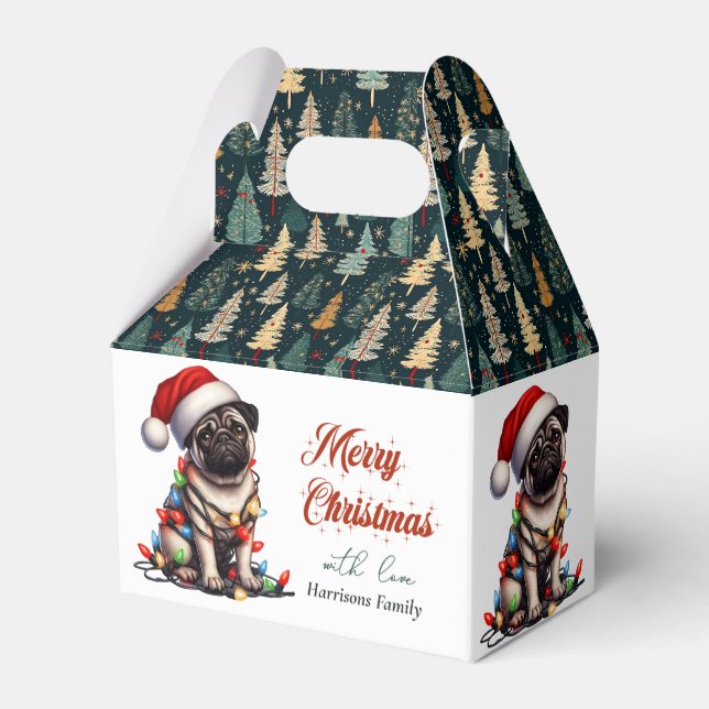 Ballotins Noël Rétro Mignon Canin Carlin (Arrière)