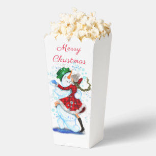 Ballotins Noël Snowman Danseuses Danseuses Funny Popcorn Box