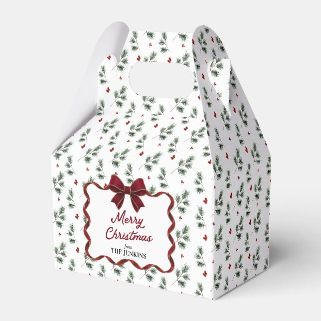 Ballotins Noël Verdure et Ruban Rouge de Noël (Verso)