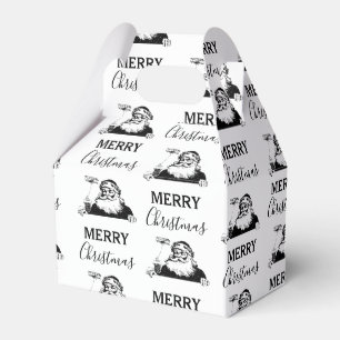 Ballotins Noël Vintage Noir Blanc Père Noël