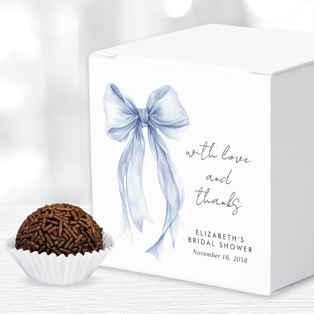Ballotins Noeud Papillon Bleu Coquette Aquarelle Baby Shower (Créateur téléchargé)