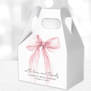 Ballotins Nœud Papillon Coquette Rose Remerciement de Mariag