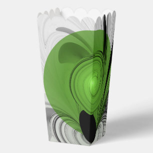 Ballotins Noir Abstrait et blanc avec art fractal vert
