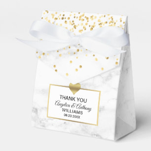 Ballotins Noir Blanc Coeur Or Marbre Favoriser Mariage