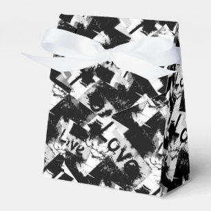 Ballotins Noir et blanc avec des taches motif d'amour