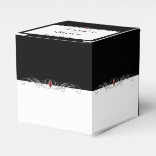 Ballotins Noir et blanc Ruby Accent mariage boîte de préfére