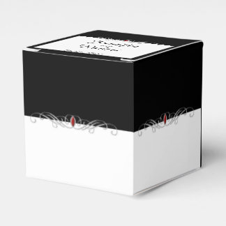 Ballotins Noir et blanc Ruby Accent mariage boîte de préfére