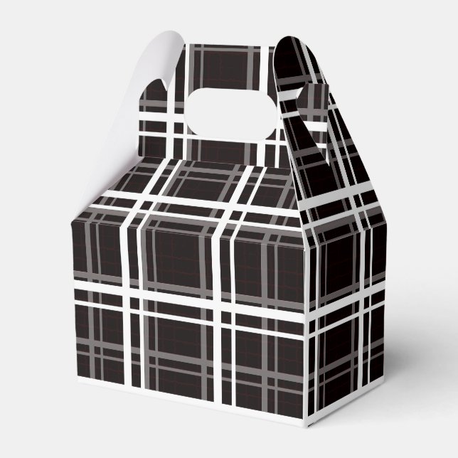 Ballotins Noir Fenêtre Plaid Grid Stripes Design Motif (Verso)