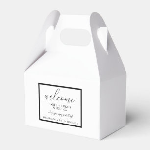 Ballotins Noir moderne mariage personnalisé Accueil Gable