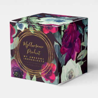 Ballotins Noir & Or Burgundy Bleu Floral Produit de marque