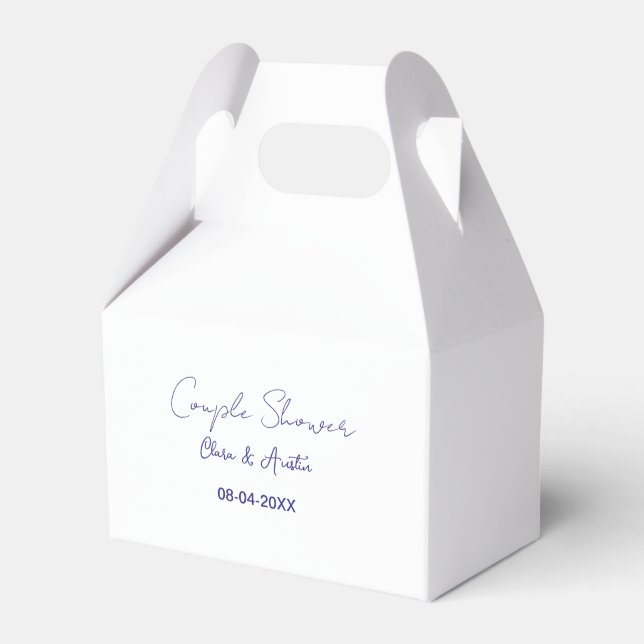 Ballotins nom de douche de couple date violet tendance simpl (Verso)