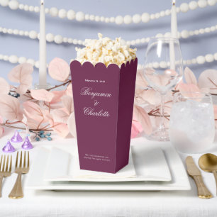 Ballotins Nom de la célébration de mariage Date Popcorn bord